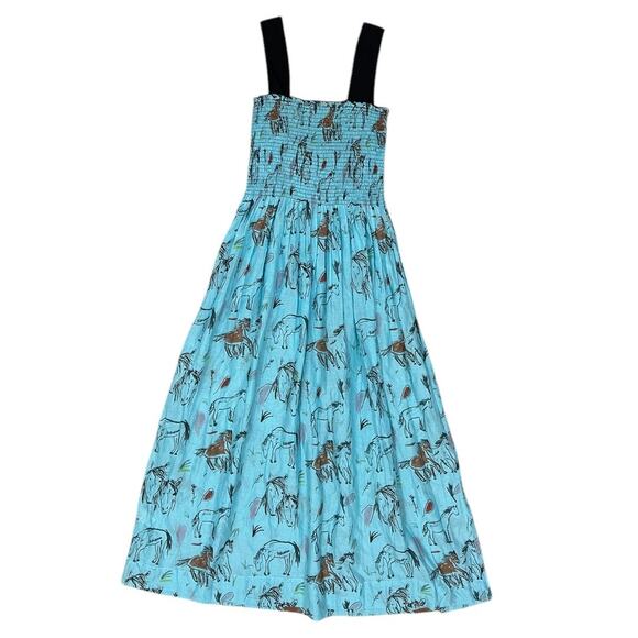 RACHEL ANTONOFF Clarice Smock Tank Dress In Horse Print - Picture 4 of 7